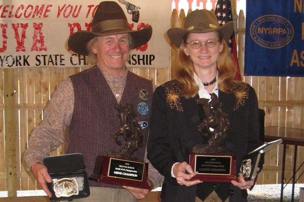 2010 SASS NY State Champions: Rowdy Bill and Southpaw Slingin' Sally.